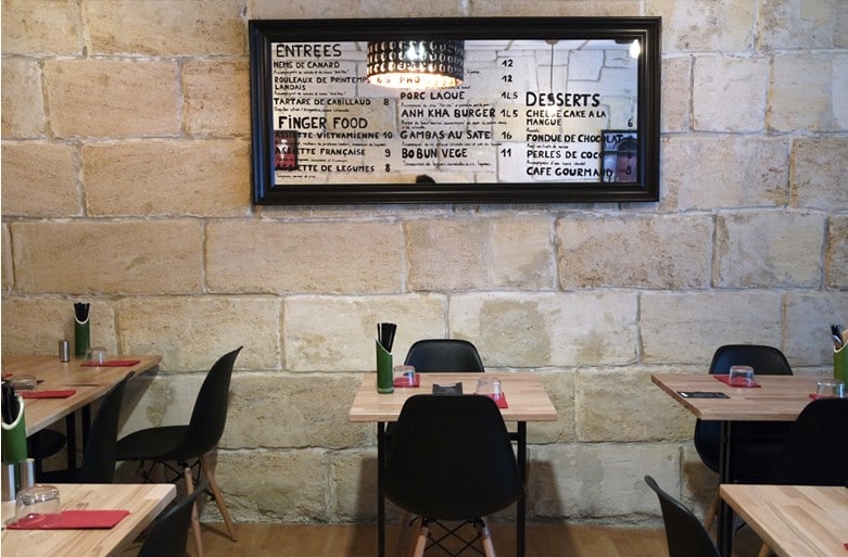 Menu Anh Kha Fusion food Bordeaux