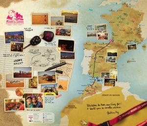 La parcours des participantes au rallye, édition 2017